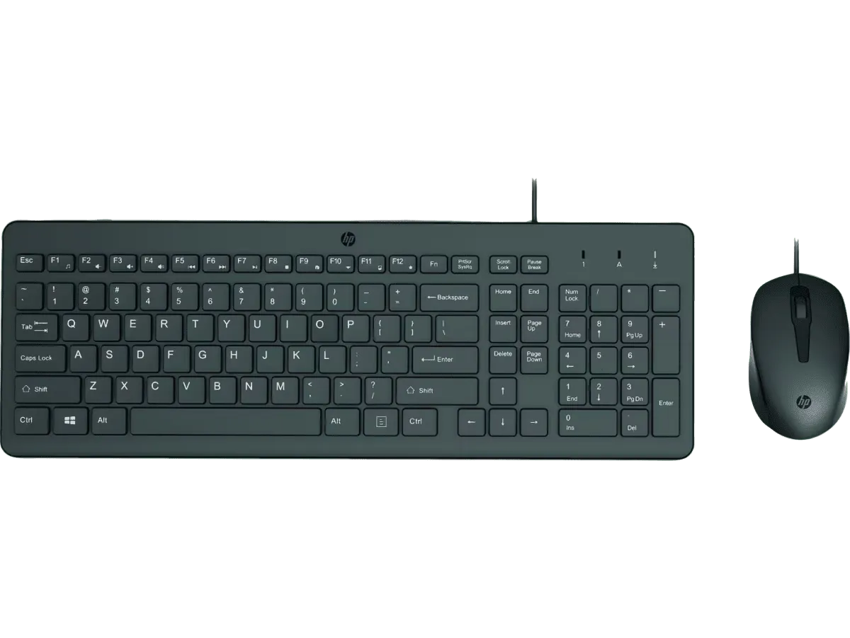 COMBO TECLADO MOUSE HP 150 ALAMBRICO NEGRO